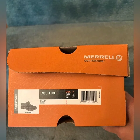 NWT Merrell Clogs ENCORE ICE BLACK SUEDE size 7  Sherpa lined super comfy! - Picture 5 of 8